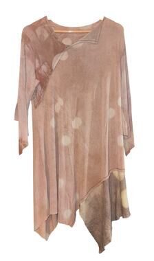 Staley Gretzinger Asymmetrical Lagenlook Artsy Dress Medium Patchwork ~Flaw